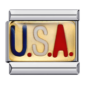 Pulseras de Joyería de Moda de Acero Inoxidable con Dijes Italianos Modulares Hechos a Mano, Elásticos, Esmaltados, con Símbolo de Bandera Nacional DIY, para Venta al por Mayor - Product Image 2