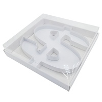 Boîte cadeau en carton rigide jetable de qualité alimentaire en forme de dollar pour biscuits, gâteaux, friandises, sushis, sucre, chewing-gum, gelée - 12 unités