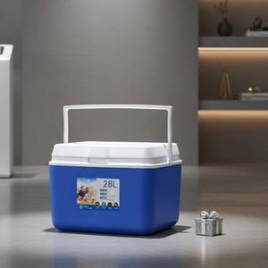 Juego de Neveras Portátiles Modernas Aisladas al por Mayor, Capacidades de 5L, 13L, 27L y 45L, Aptas para Alimentos, de Plástico Naranja y Azul para Almacenamiento en Exteriores - Product Image 4