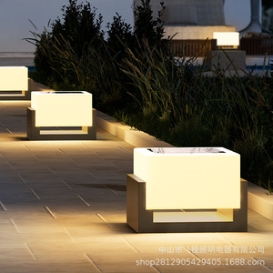 Lampe solaire extérieure Hongke pour poteau de portail, étanche, pour villa, jardin, cour, mur - Product Image 3