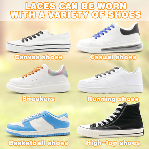 Wegoodzf Tùy Chỉnh Phẳng Polyester Cặp Ice Hockey Dây Giày Hai Lớp Dày Twill Điểm Thể Thao Giày Thể Thao - Product Image 6