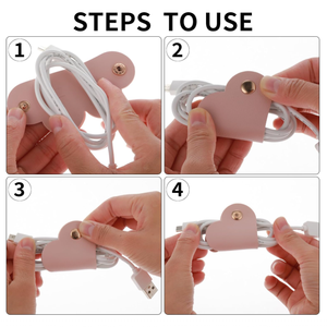 Özel PU deri kordon organizatör çok amaçlı kablo sapanlar klipler kullanımlık telefon şarj tutucu promosyon ve iş hediyeler - Product Image 6