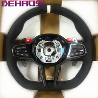 Setir Mobil Serat Karbon Kulit Berlubang untuk Toyota Supra GR A90 A91 MKV MK5 MK4 2019-2025 Roda Sport Balap