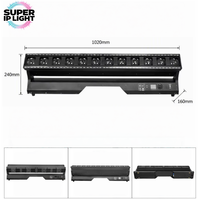 Barre de projecteurs LED matriciels 12x40W RGBW 4-en-1 avec zoom, faisceau, wash et stroboscope, contrôle DMX RDM pour clubs, concerts et spectacles