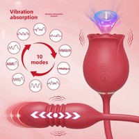 Juguete Sexual para Mujeres, Vibrador de Silicona con Lengua Vibrante, Succión de Clítoris y Función de Extensión