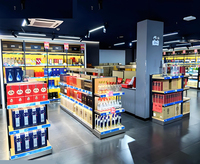 Vitrine de présentation de vin et de spiritueux étrangers, étagère de présentation de tabac, pour supermarché, magasin de proximité, magasin entier, personnalisable