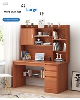 Ensemble de chaise et bureau d'ordinateur avec tiroir et étagère, bureau d'étude convertible en bois écologique pour la maison ou le bureau