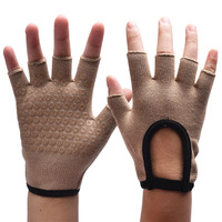 Gants unisexes en coton à cinq doigts, antidérapants, pour yoga, pilates, cyclisme, randonnée, pêche, musculation