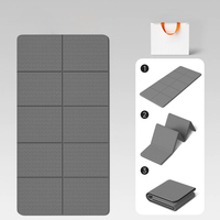 Tapis de yoga pliable, épaisseur 5 mm, matériau TPE, rectangle, couleur unie, portable, pour exercices à domicile, fitness, hommes, femmes, usage universel
