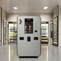 Distributeur automatique de boissons chaudes/froides Loyalsuns avec gobelets en papier/plastique, écran tactile 32 pouces, machine à glaçons 120 kg/jour