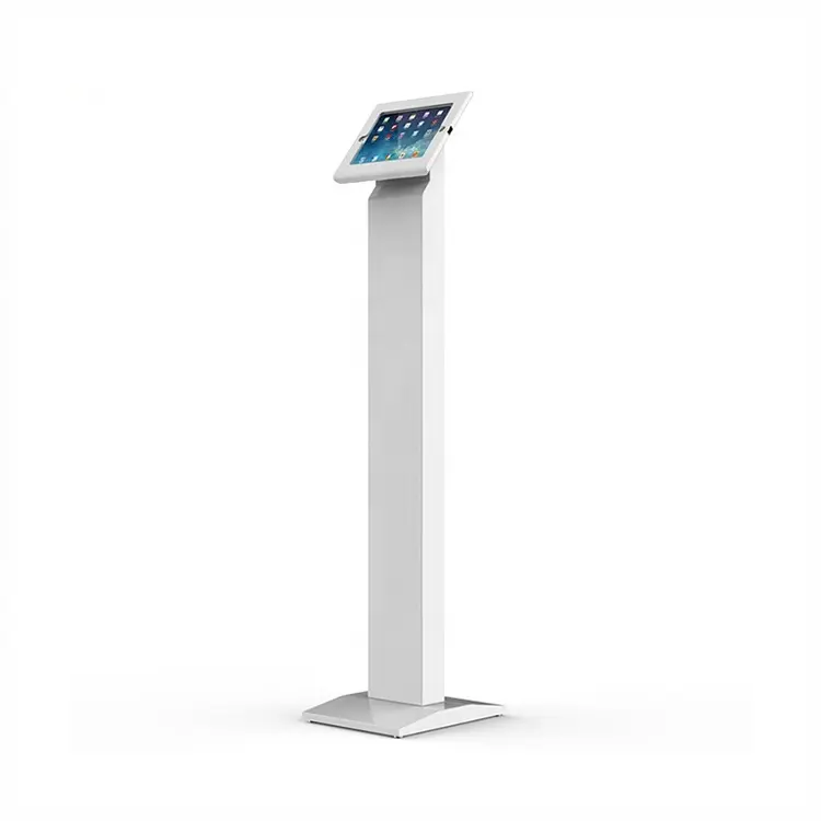 Trade Show Floor Free Standing Security tablet pc Enclosure rotating floor stand kiosk for ipad
