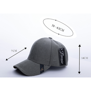 Gorra de Béisbol Bowie con Visera Curva, 6 Paneles, Ajustable, Unisex, Color Sólido, Pana 100% Algodón, Gorra Casual para Adultos - Product Image 1