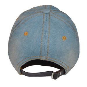 Women's Sporty Colorful Lace Flowers <b>Baseball</b> <b>Cap</b> with Rhinestone Embellishments Common Fabric Jeans Wash Denim (Blue) - Product Image 5