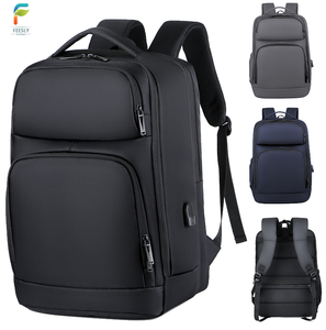 Sac à dos pour ordinateur portable imperméable en Oxford, sac de bureau tendance avec port USB, sacs de qualité pour hommes - Product Image 1