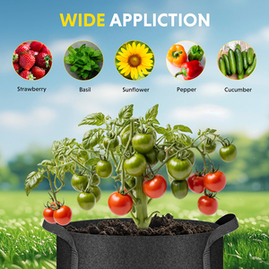 Macetas de tela de 20 galones al por mayor, bolsas duraderas para cultivo de vegetales, fieltro no tejido de 5, 7, 10, 15, macetas de tela de 20 galones - Product Image 4