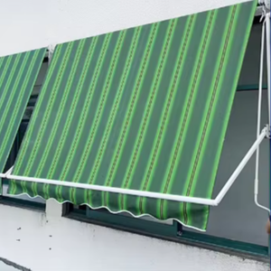 Ban công chống mưa hợp kim nhôm trượt Hướng dẫn sử dụng có thể thu vào bền sử dụng thương mại kính thiên văn mái hiên che nắng tán tùy chỉnh - Product Image 3