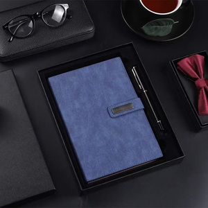 Carnet de notes en PU multicolores avec logo personnalisé, couverture rigide, cadeau de conférence, bloc-notes avec boucle pour stylo - Product Image 6