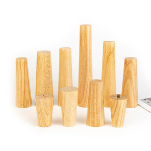 Pieds de meubles en bois Hongjie, pieds de table en bois massif en caoutchouc, installation facile, usage domestique - Product Image 1
