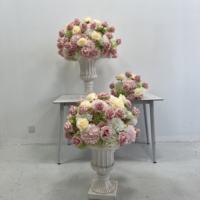 Boule de fleurs en soie rouge bordeaux de 30 à 60 cm, centre de table de mariage, arrangement pour réception, décoration de haute qualité, moderne et élégante
