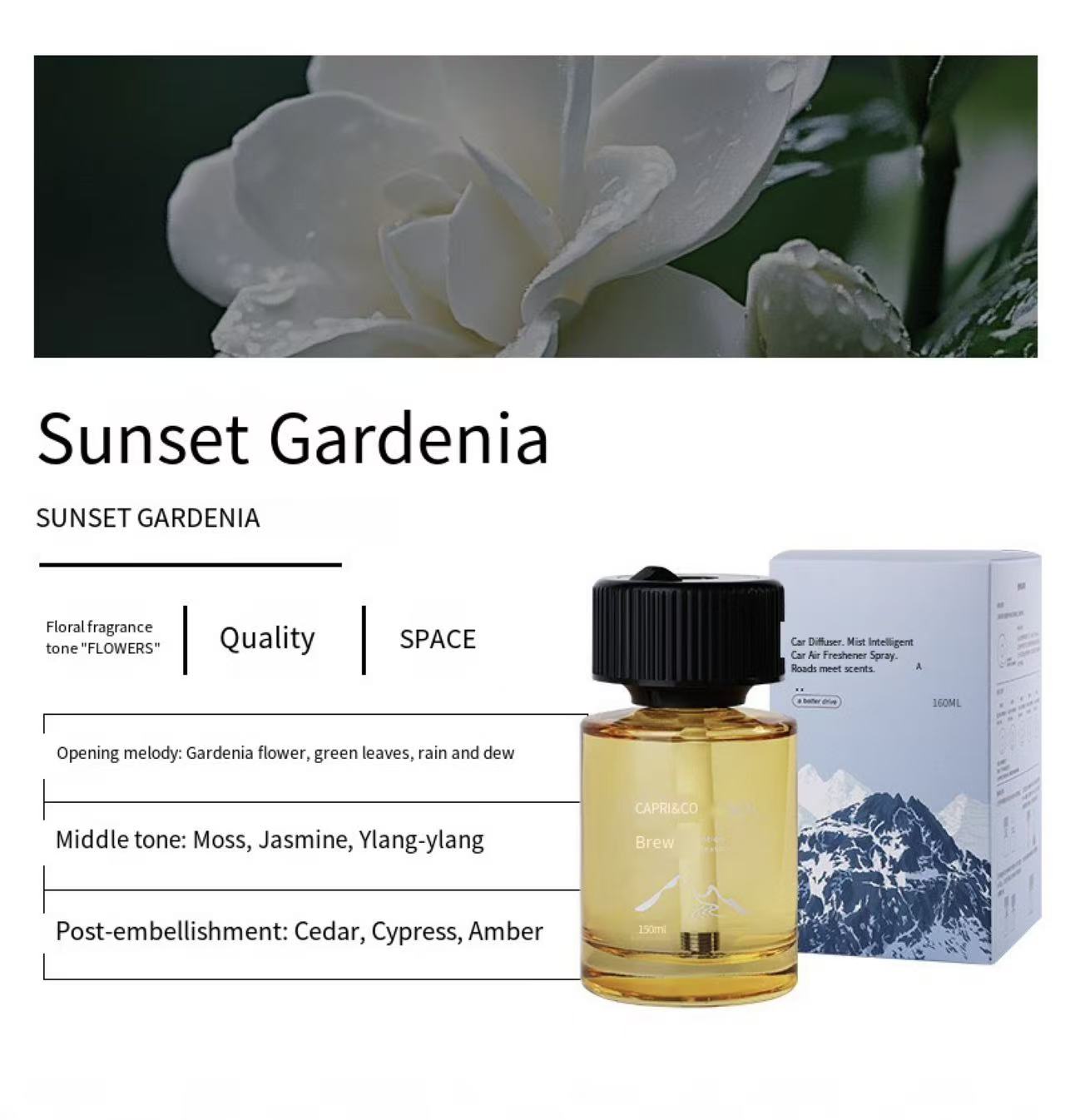Gardenia al atardecer