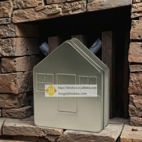 JH Boîte en métal attrayante en forme de maison durable pour emballage alimentaire de Noël pour le lait pain bonbons biscuits bougies