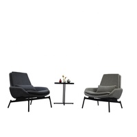 Chaise de luxe en tissu gris argenté, avec coussins arrières, pour bureau, pour loisirs, de styliste