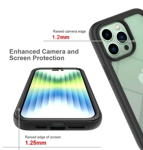 Cứng Acrylic Mềm TPU Chống-Gõ Bìa Rõ Ràng Đầy Đủ Bìa Bumper Điện Thoại Trường Hợp Đối Với iPhone 15 14 13 12 11 8 X Pro Cộng Với Max Cover Quay Lại - Product Image 4