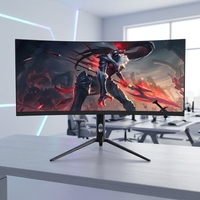 Moniteur de jeu incurvé ultra-large 34 pouces 21:9 UWQHD 3440x1440 165Hz VA 1ms sans cadre rétroéclairage RVB