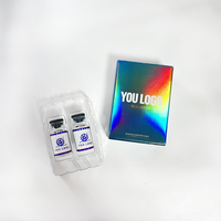 Conception de personnalisation professionnelle, emballage écologique de qualité supérieure avec laser UV, double flacon de 3 ml, petit flacon, emballage en boîte