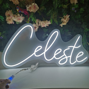 <span class=keywords><strong>Lettre</strong></span> néon personnalisée, étanche, avec logo en lettres LED, nom en acrylique, enseigne néon pour la décoration murale d'événements et de fêtes - Product Image 1