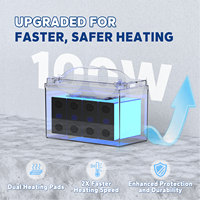 Batterie LiFePO4 LiTime 12V 100Ah Groupe 31 auto-chauffante avec BMS 100A pour climat froid, remplacement AGM pour VR et moteur de pêche à la traîne