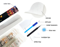 Peinture diamantée Portrait Femme Mince à succès – Kits de peinture diamantée carrée pour la décoration intérieure