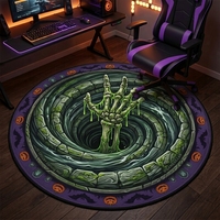 Tapis 3D personnalisé pour Halloween, tapis de sol avec crâne de momie, décoration effrayante