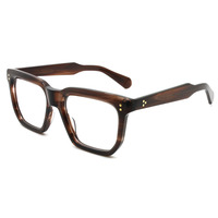 Montures de lunettes carrées pour hommes en acétate de haute qualité, style mode, vente en gros, marque de luxe, livraison rapide