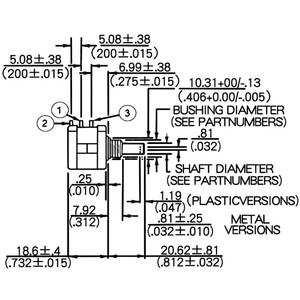 100K <span class=keywords><strong>Trimpot</strong></span> <span class=keywords><strong>B104</strong></span> Ohm Wxd3590 Potentiomètres - Product Image 6