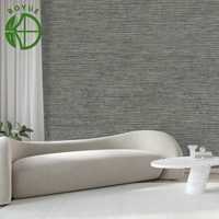 Papier peint en PVC style sisal naturel, effet toile de jute, texture neutre élégante pour les intérieurs modernes