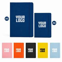 Carnet de notes gravé avec logo promotionnel pour cadeau d'entreprise, carnet à couverture rigide en cuir PU, carnet A5 avec logo personnalisé