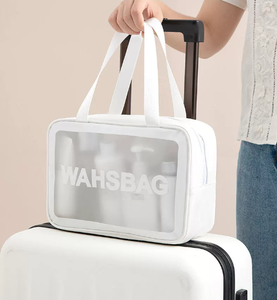 ชุดกระเป๋าเครื่องสำอางใสแบบพกพา IStapromo Gifts Travel  วัสดุ PVC ใส  กระเป๋าเครื่องสำอางแบบโปร่งแสง PU  กระเป๋าใส่ของใช้ในห้องน้ำแบบด้าน  ชุด 3 ชิ้น - Product Image 2