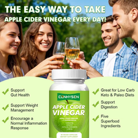 Capsules de vinaigre de cidre de pomme de qualité supérieure à haute puissance Vitamine C Aide à soutenir la santé des articulations et des muscles Capsule Supplément de santé