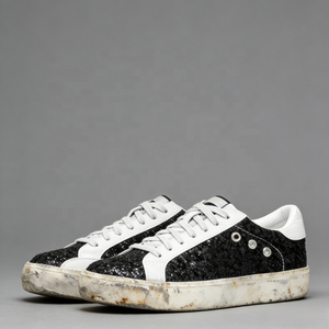 Chaussures de couple décontractées sportives rétro neuves et vieillies en cuir véritable légères pour créateur de mode - Product Image 1