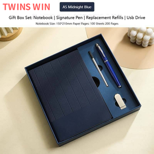 Cubierta personalizada y páginas interiores Deducción de superficie plana Cuadernos A5 Juego de caja de regalo de cuaderno de cuatro piezas - Product Image 4