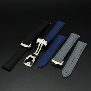 Bracelet de montre sport en caoutchouc FKM respirant à motif tissé à libération rapide pour <span class=keywords><strong>Seiko</strong></span> 18-24 mm - Product Image 3