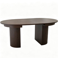 Meubles de salle à manger en bois modernes, ensemble table et chaises extensibles