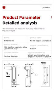 Cilindro de Cerradura MS818 de Repuesto, Cerradura de Leva de Aleación de Aluminio, Cerradura de un Solo Perno para Gabinete, Buzón, Caja de Herramientas, Cajón, Muebles - Product Image 4