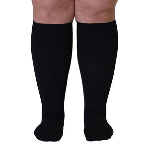 Bas de compression des varices médicaux pour athlètes et sports Matériau en nylon noir/couleur de peau - Product Image 1