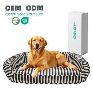 Anti-Slip Bodem Custom Luxe Kalmerende Orthopedische Traagschuim Grote Hondenbedden Hond Kat Bed Waterdichte Afneembare Hoes Oem/Odm - Product Image 1