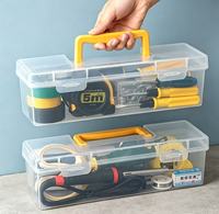 Caja de Herramientas Multifuncional para el Hogar, Llave Inglesa Portátil, Accesorios para Tornillos, Compartimentos para Piezas, Caja de Almacenamiento y Organización