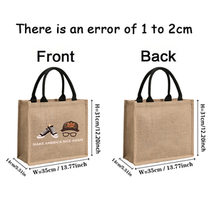 Bolsa de Playa de Lino Personalizada con Diseño <span class=keywords><strong>Harris</strong></span>, para Hacer América Grande y Bella de Nuevo, Bolsa de Regalo Monogramada para Mujer - Product Image 2