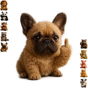 TinyPlush Rebels with Sass Snuggles Orsetto di peluche ribelle con dito medio, super morbido, con fodera in rete, in poliestere e cotone PP - Product Image 6