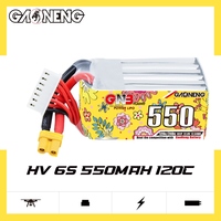 Batterie LiPo GNB GAONENG 550mAh 6S HV 22.8V 120C XT30 pour drone FPV de course, légère, haute tension LiHV